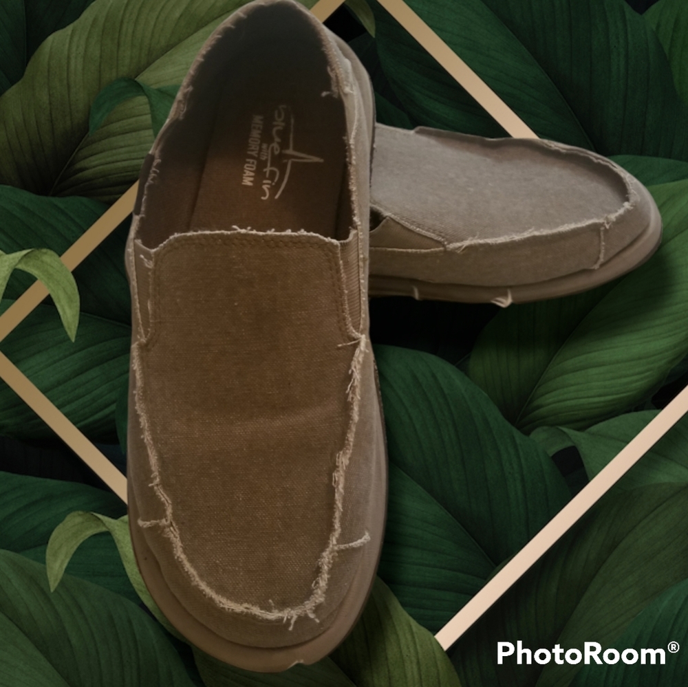 Mens Blue Fin Slip on Shoes